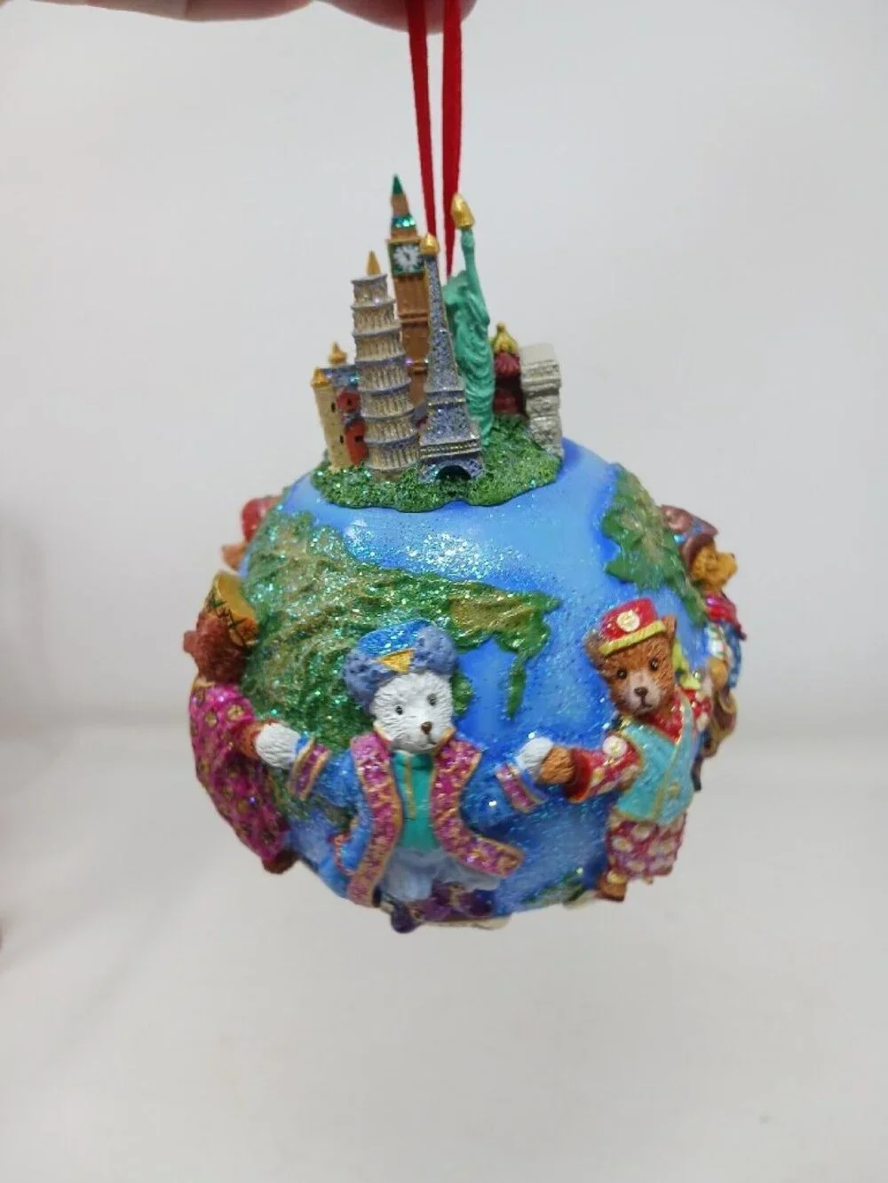 Christopher Radko Teddies Around The World Christmas Ornament In Box 2002 #5-5